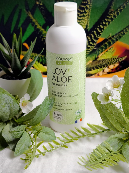 Gel Douche Lov'Aloe Bio - Aloé Vera - Sans savon - 98% d'ingrédients naturels - 200ml